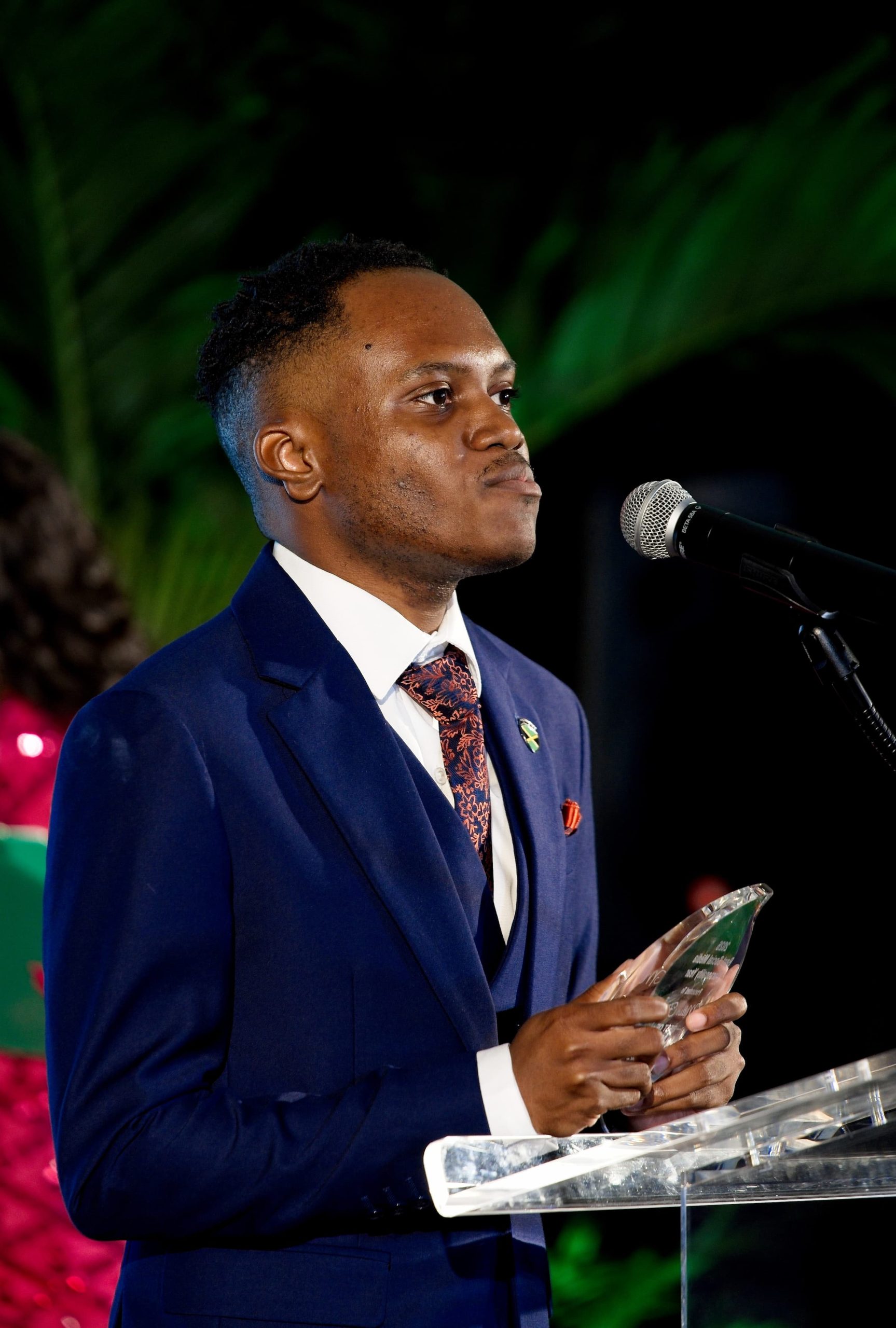 Milton Foster accepting the Best of Jamaica Judges' Pick award